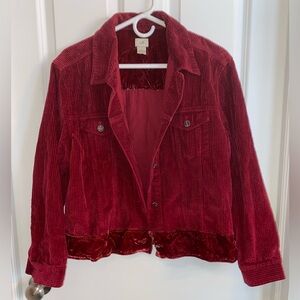 J. Jill Jacket Corduroy Velvet - Size M